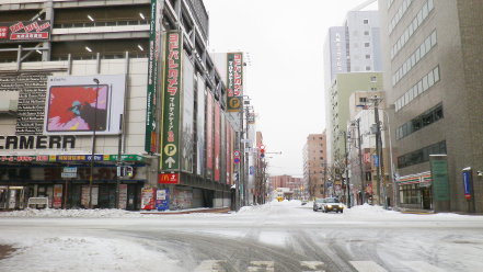 冬の札幌市街