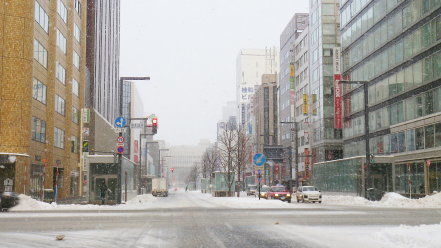 冬の札幌市街