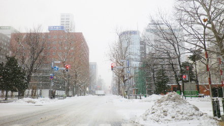 冬の札幌市街