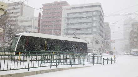 大雪と札幌市電