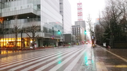 C つうしん 大晦日の朝の札幌の街並み