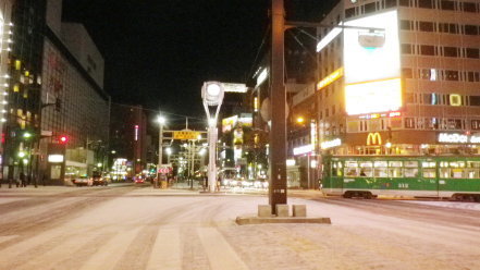 冬の札幌の街並み