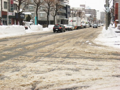 冬の札幌市内