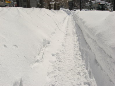 冬の札幌市内